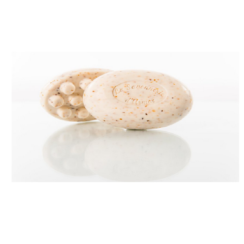 Savon de massage blanc, algue Chondrus, parfum Embruns, 150g Savon de massage blanc, algue Chondrus, parfum Embruns, 150g