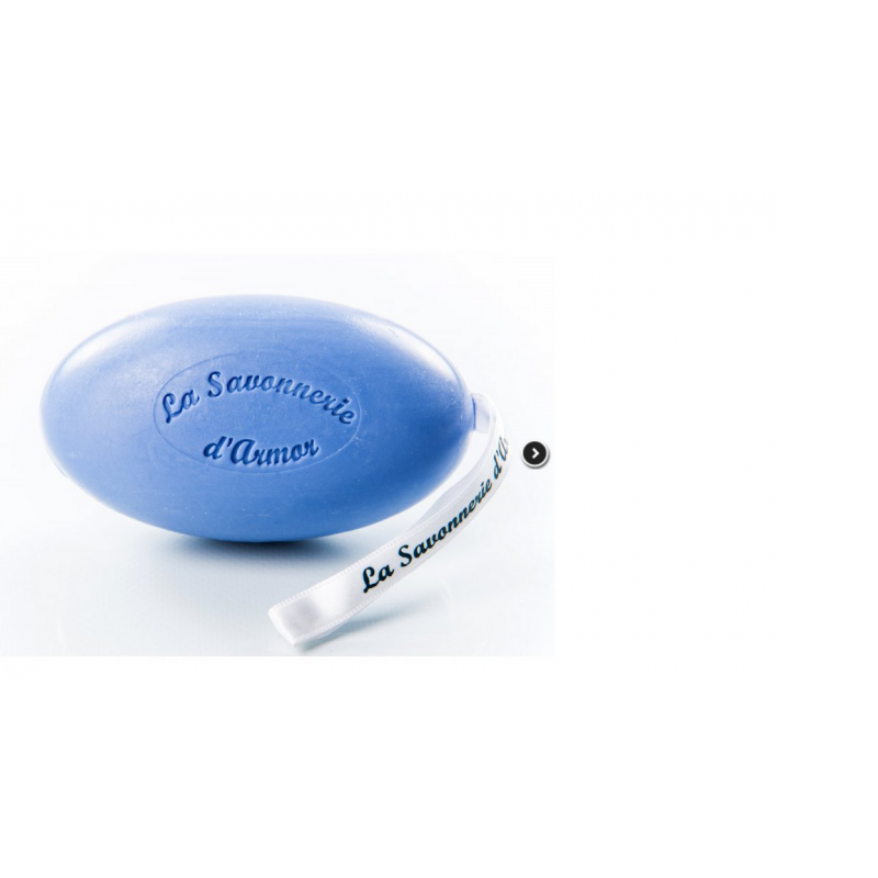 Savon cordelette bleu à l'algue Lithothamne, parfum Voile Marin, 200g Savon cordelette bleu à l'algue Lithothamne, parfum Voile Marin, 200g