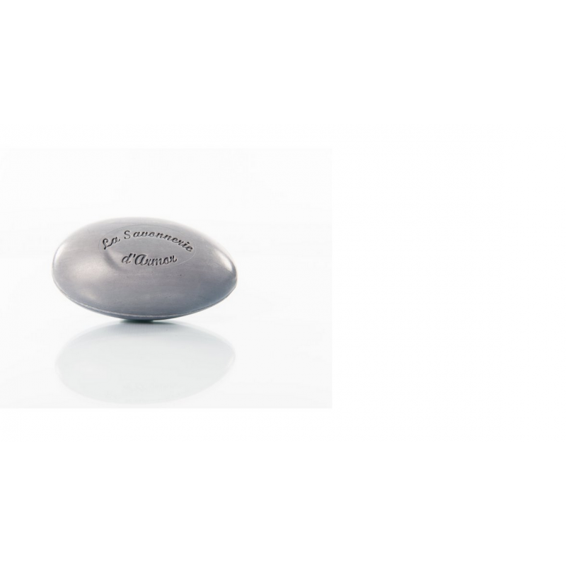 Savon galet gris, sel de Guérande, parfum Embruns, 125g Savon galet gris, sel de Guérande, parfum Embruns, 125g