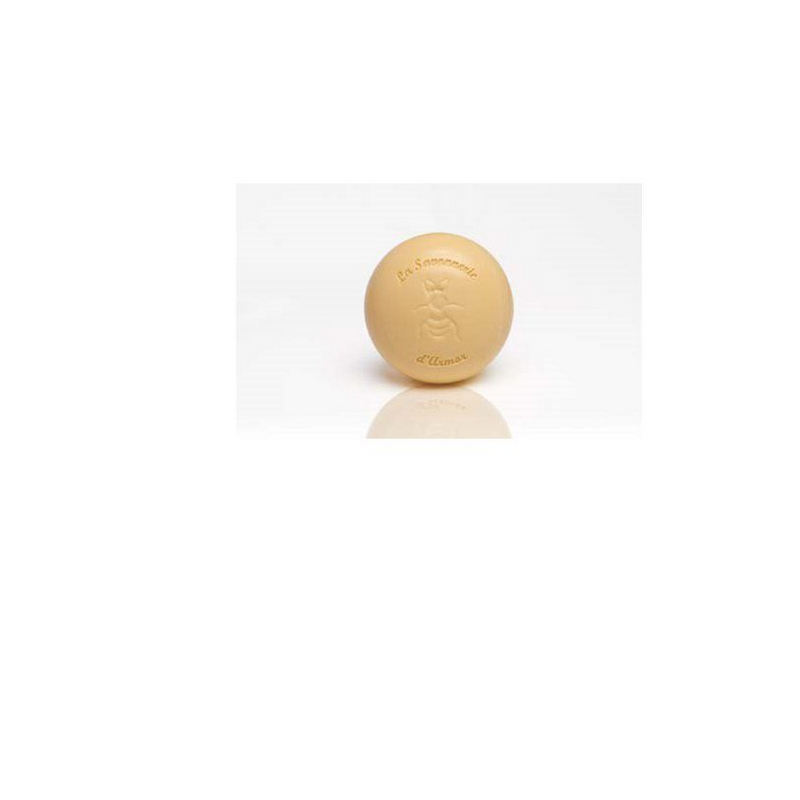 Savon rond, miel de Bretagne, parfum sucre d'orge, 100g Savon rond, miel de Bretagne, parfum sucre d'orge, 100g
